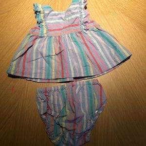 Baby Gap Stripe Ruffle Set
